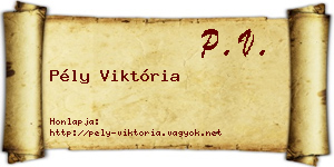 Pély Viktória névjegykártya
